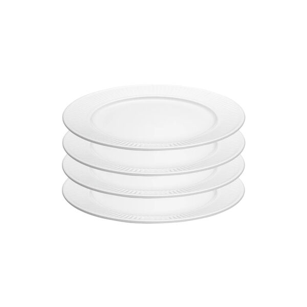 Plisserte plater &Oslash; 28 cm 4 stk., hvite, Pillivuyt
