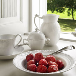 Hvit Halvblonde dyp tallerken, Royal Copenhagen