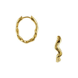 Organic Wave Oval Hoops, Orelia