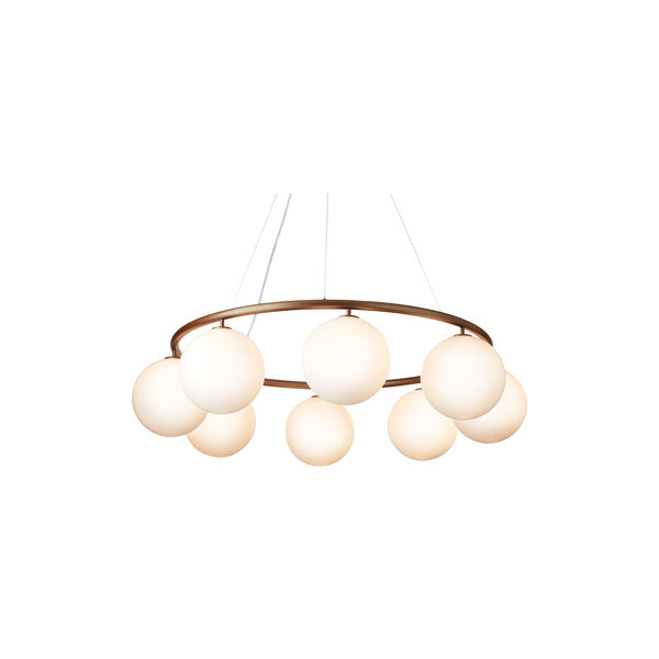 Miira 8 Circular Pendant,  dark bronze/opal, Nuura