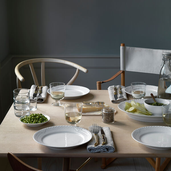 Hvit Halvblonde fat, 36 5 cm Hvit Halvblonde fat, 36 5 cm, Royal Copenhagen