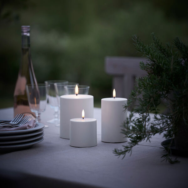 LED Outdoor Pillar Candle 8 cm, Uyuni Lighting