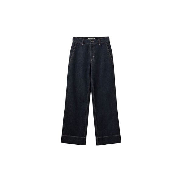SAMIRASW WIDE LEG RAW DENIM JEANS, 5090 dark denim blue, Sofie Schnoor
