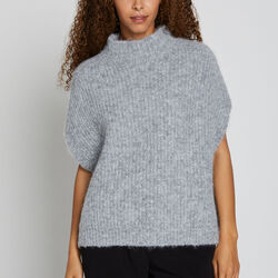 BuckeyeBBHira strikkvest, grå melange, Bruuns Bazaar