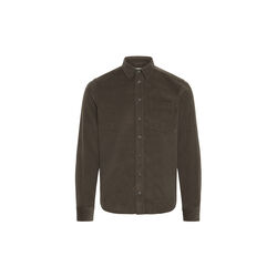 CFANTON LS BD Baby Cord Shirt, black olive, Casual Friday