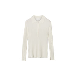 Colette Pique bluse, cream, FWSS