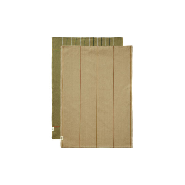 Ito Kjøkkenhåndkle sett, seaweed/flax, Ferm Living