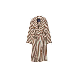 Quinn Cotton-Mix Hoodie Robe | Fudge/Snow White | Badek&aring;pe, Lexington