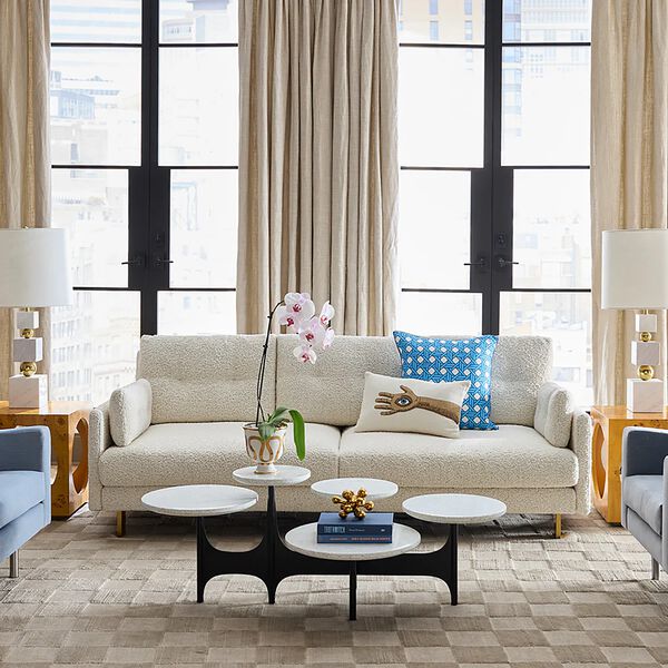 Milano cocktailbord, hvit/svart, Jonathan Adler