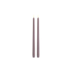 LED Taper Candle 32 cm 2 stk., light lavender, Uyuni Lighting