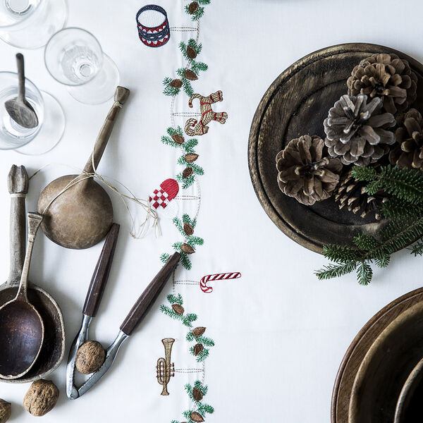 Juleduk, hvit, Langkilde & S&oslash;n