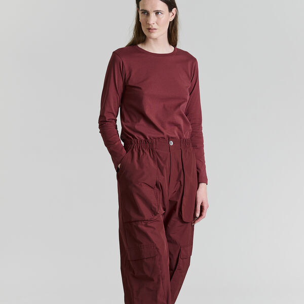 Osaka organic cotton Blouse, maroon, BITTE KAI RAND