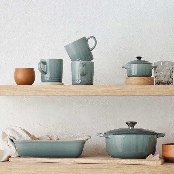 Signature st&oslash;pejern dyb stekepanne &Oslash; 26 cm, sea salt, Le Creuset