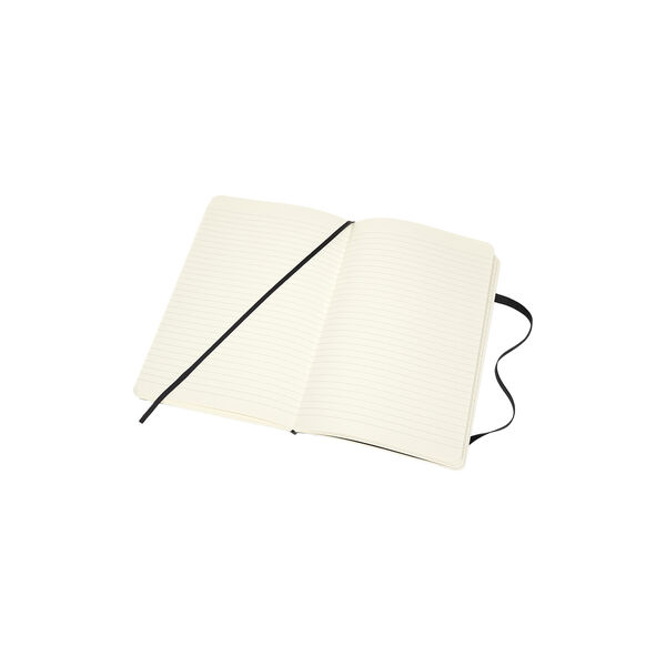 Notebook Leather linjerte sider, sort, Moleskine