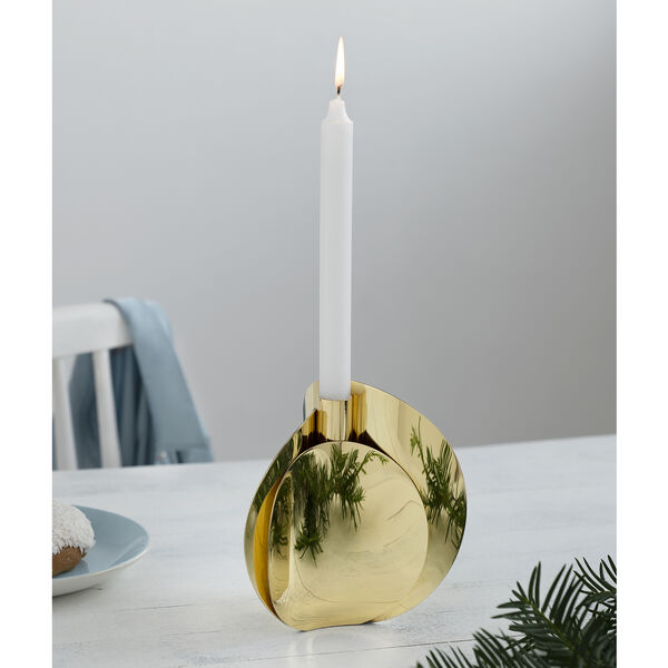 Kreftforeningens lysestake, messing Kreftforeningens lysestake, messing, Kreftforeningen