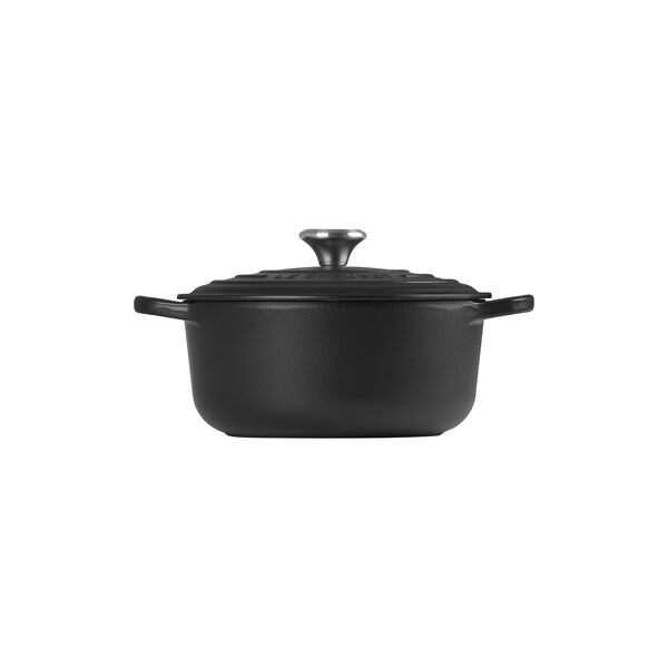Signature st&oslash;pejern rund gryte &Oslash; 20 cm, matte black, Le Creuset