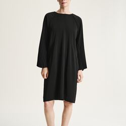 Yume kjole med plissert detalj, black, BITTE KAI RAND