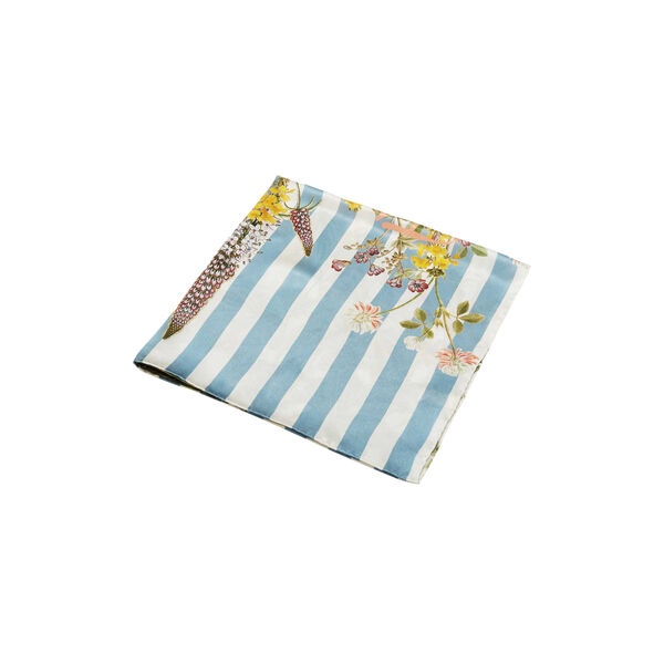 Striped Flower Meadow silkeskjerf, blå, Flora Danica Denmark