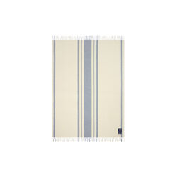 Striped Recycled ull pledd, blue/white, Lexington