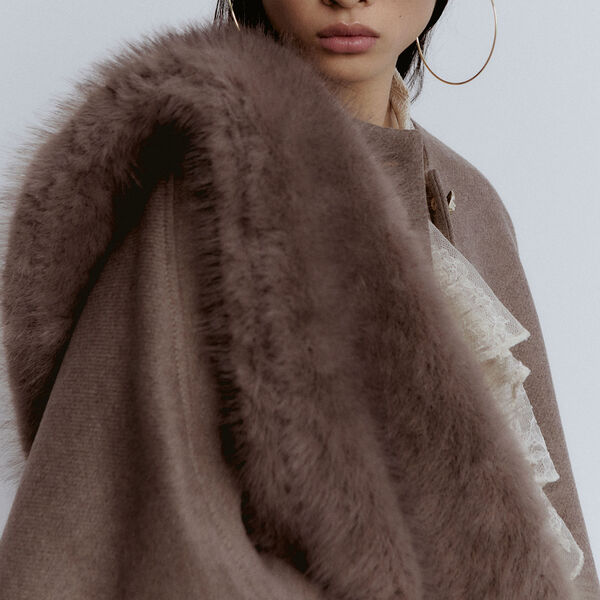 Lucky Fur Collar Faux Fur, light brown, Ida Sj&ouml;stedt