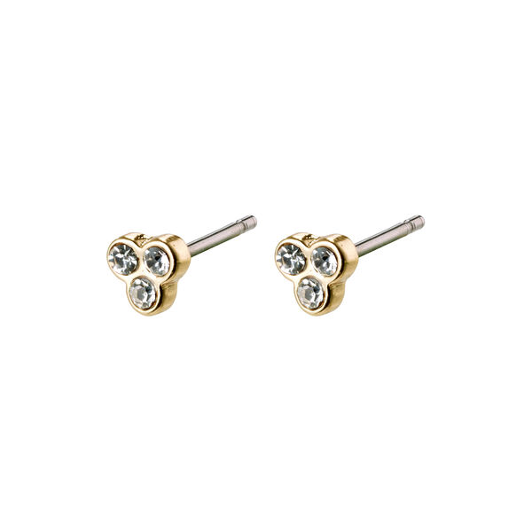 CAILY Crystal Studs, gullbelagt, Pilgrim