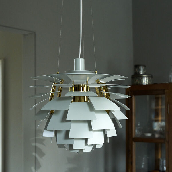 PH Artichoke, dusty green/brass metallised, Louis Poulsen