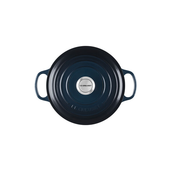 Signature st&oslash;pejern rund gryte &Oslash; 24 cm, nuit, Le Creuset