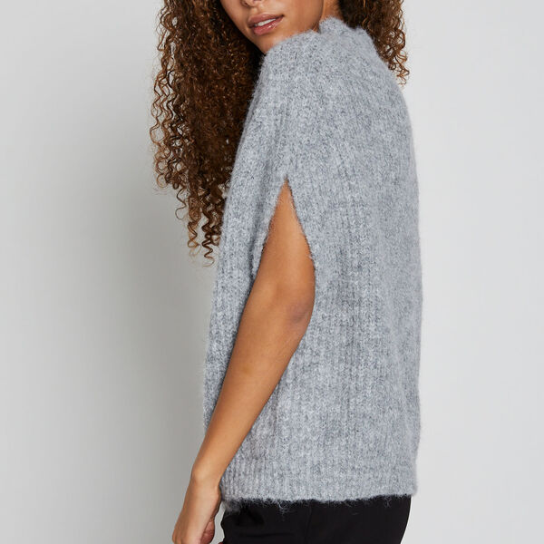 BuckeyeBBHira strikkvest, grå melange, Bruuns Bazaar