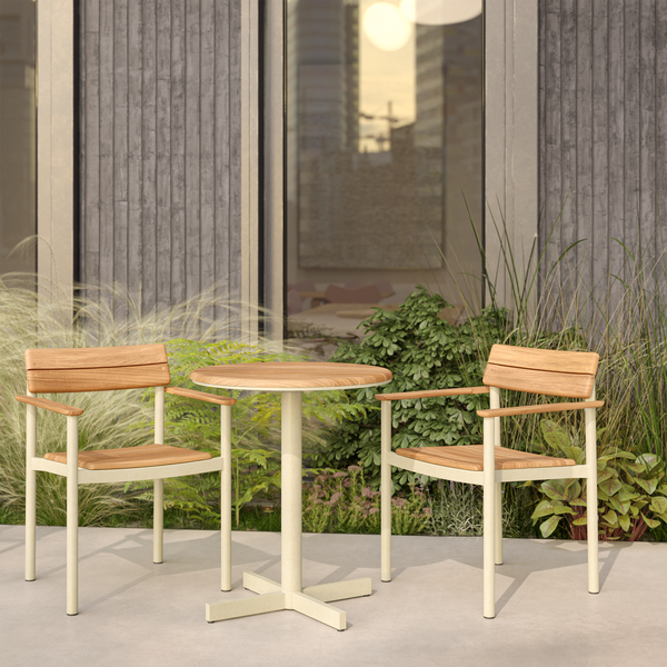 Pelagus Caf&eacute; Table, light ivory, Fritz Hansen