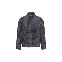 MWLennie Boxy Check Shirt, dark sapphire blue check, My Essential Wardrobe