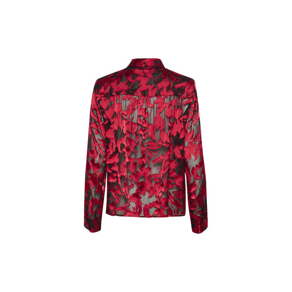 ElvaGZ P silkeskjorte, red leaves, Gestuz