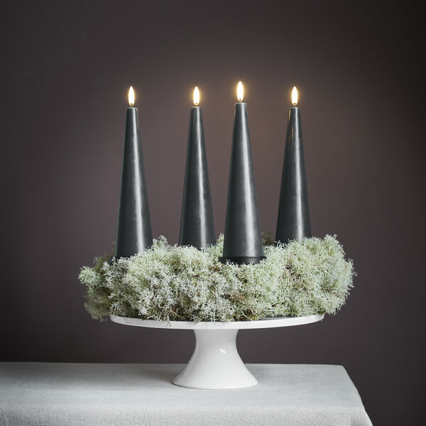 Gaveeske m. pigg, fjernkontroll, LED-s&oslash;ylelys 4-pack, pine green, Uyuni Lighting