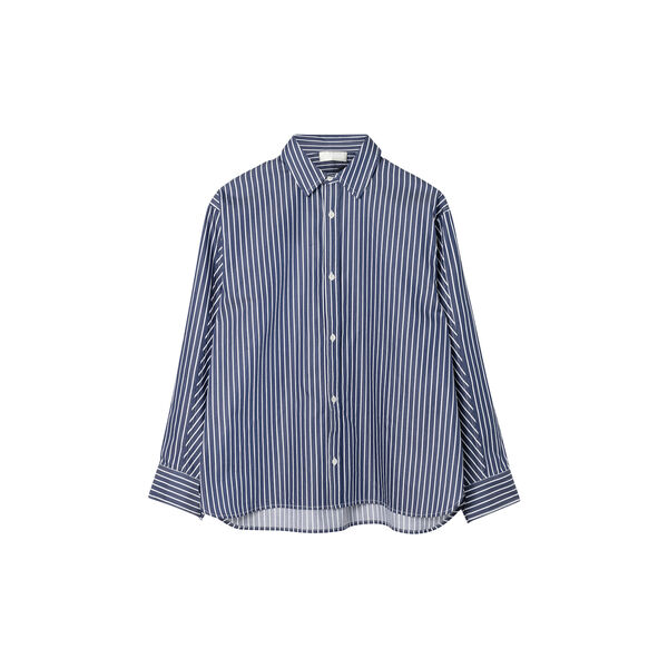 Coastal skjorte, navy blue white stripe, FWSS
