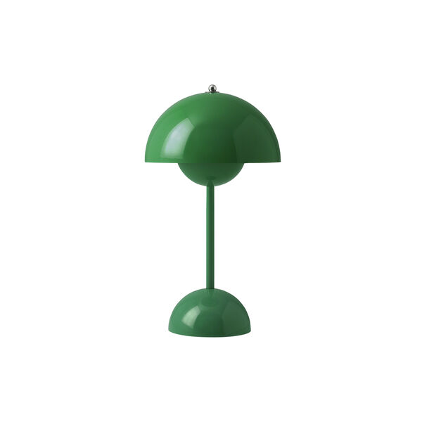 Flowerpot VP9 oppladbar bordlampe, signal green Flowerpot VP9 oppladbar bordlampe, signal green, &Tradition