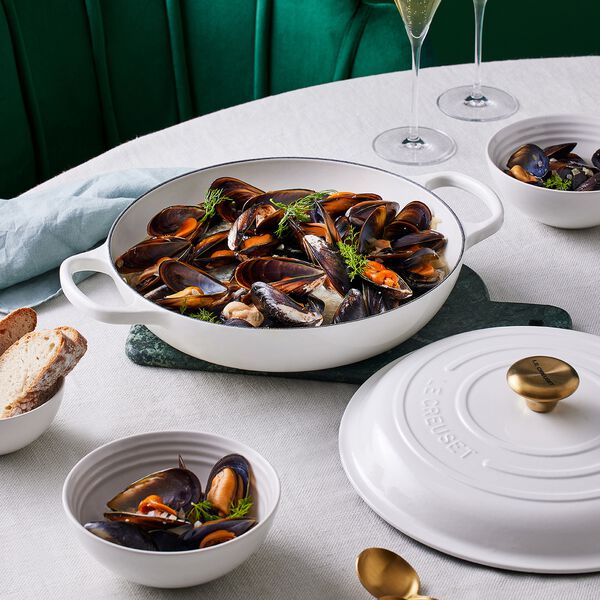 Signature st&oslash;pejern buffetgryte 30 cm, white, Le Creuset