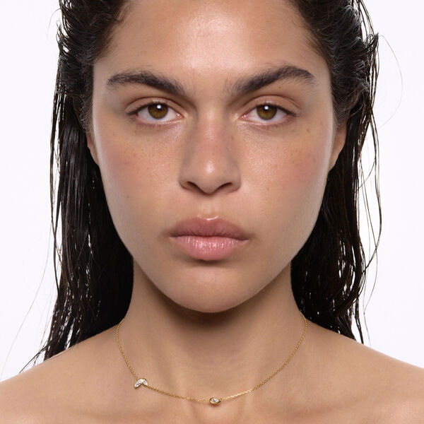 Swift halskjede 01, gull, Maria Black