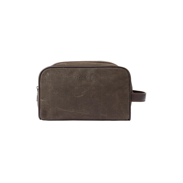 Day Waxed Cotton Washbag, tarmac, DAY ET