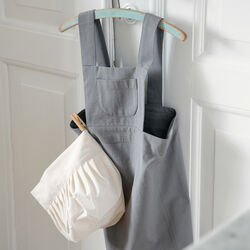 Apron and Hat Set, elephant grey, Sebra