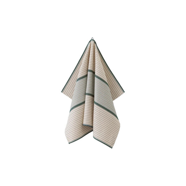 ARCHIVE STRIPE 1976 Tea Towel | Sage Green | Kj&oslash;kkenh&aring;ndkle, Georg Jensen Damask