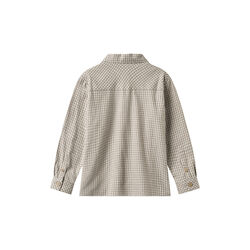Shirt L/S Oscar, 0104 greybrown check, Wheat
