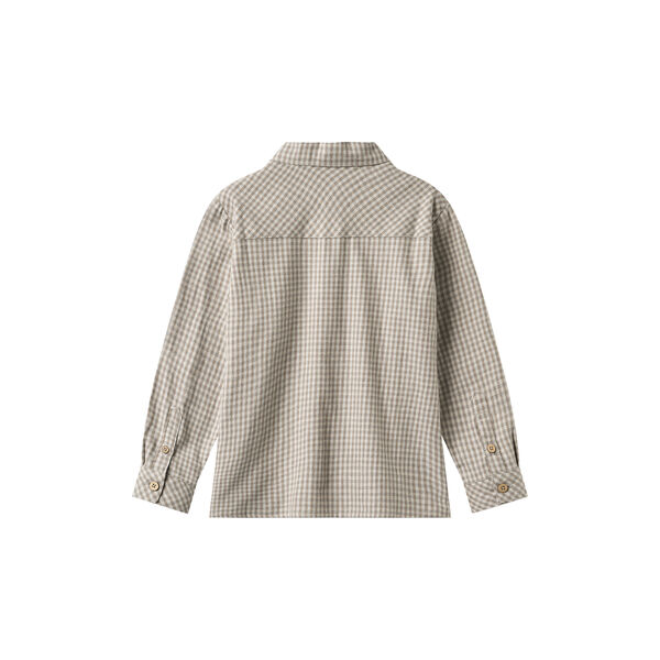 Shirt L/S Oscar, 0104 greybrown check, Wheat