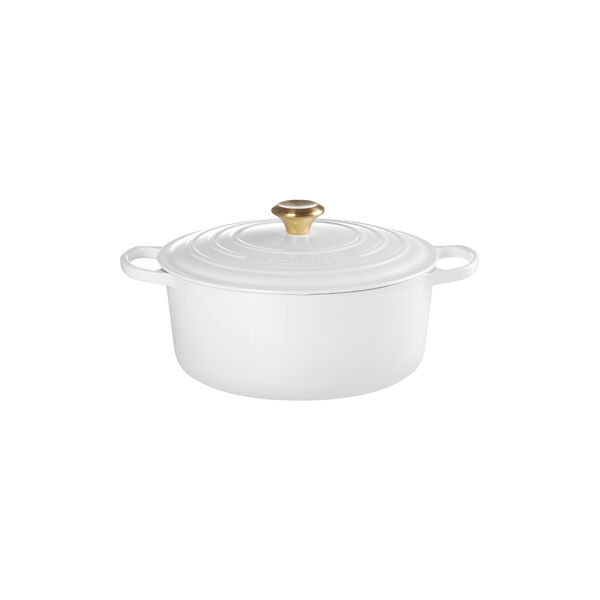 Signature st&oslash;pejern rund gryte &Oslash; 28 cm, white, Le Creuset