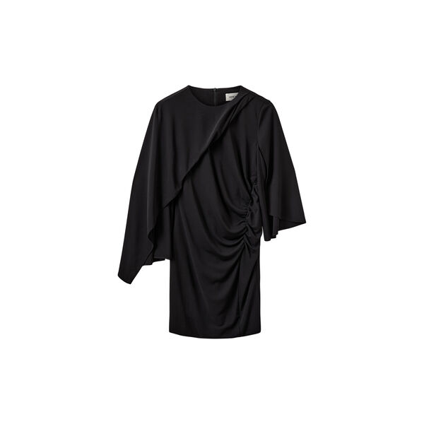 CARLIASW ASYMMETRIC CAPE MINI DRESS, 1000 black, Sofie Schnoor