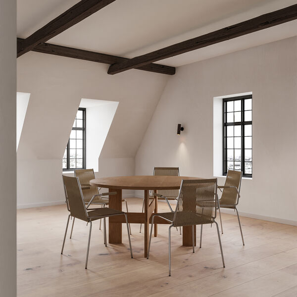 Mio Table &Oslash;140, stained oak, Thorup Copenhagen