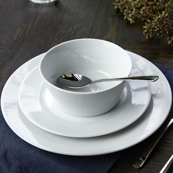 Eventail flat tallerken med fane Ø 28 cm, hvit, Pillivuyt