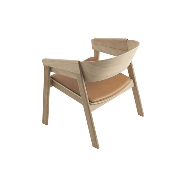 Cover Lounge Chair, refine leather cognac/oak, Muuto