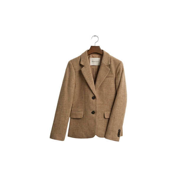 Slim Wool Blend Herringbone Blazer, roasted walnut Slim Wool Blend Herringbone Blazer, roasted walnut, Gant