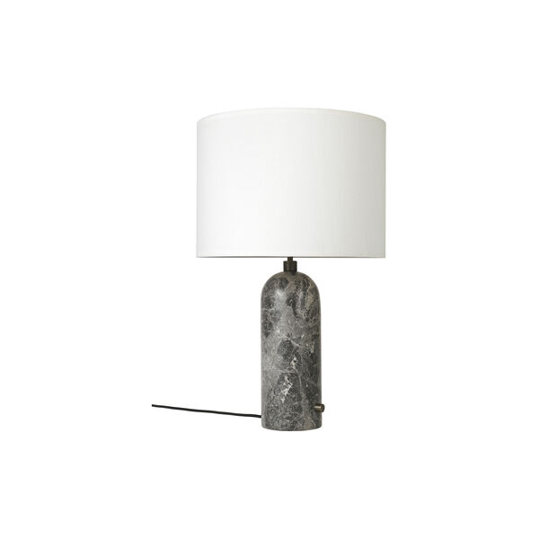 Gravity Table Lamp, grey marble/white, GUBI