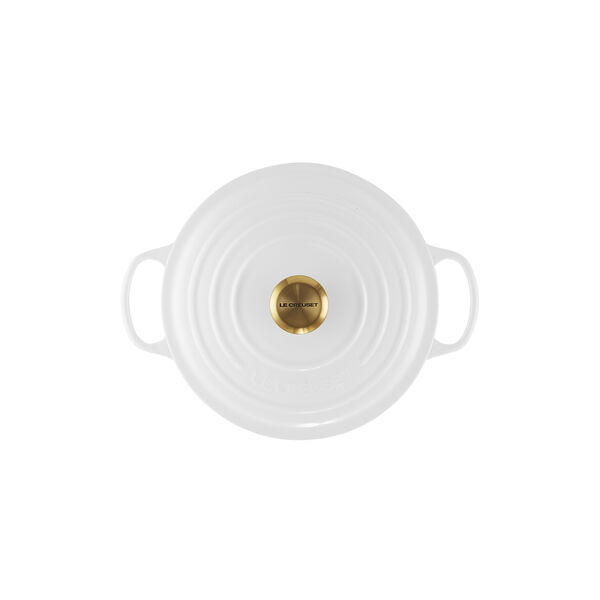 Signature rund gryte &Oslash; 26 cm, white, Le Creuset