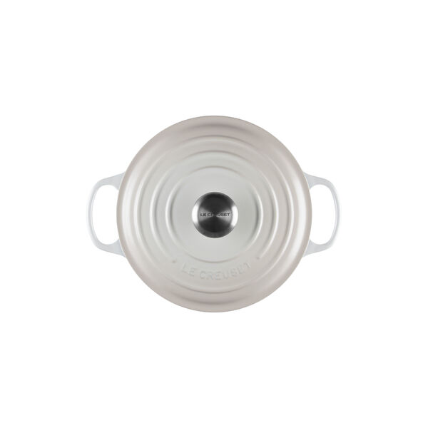 Signature st&oslash;pejern rund gryte &Oslash; 24 cm, meringue, Le Creuset